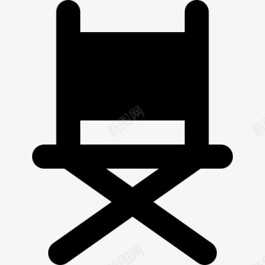 椅子烧烤系列填充图标图标