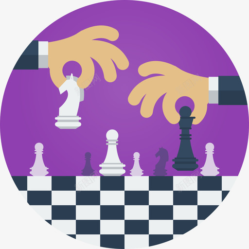 国际象棋商业战略平面圆形图标svg_新图网 https://ixintu.com 商业战略 国际象棋 平面圆形