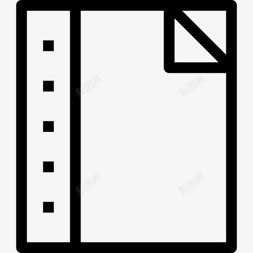 笔记本信纸2直线型图标svg_新图网 https://ixintu.com 信纸2 直线型 笔记本