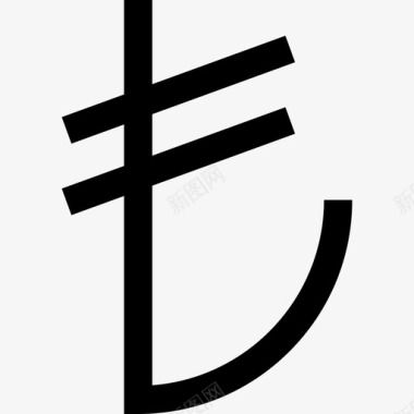土耳其里拉货币托收直系图标图标