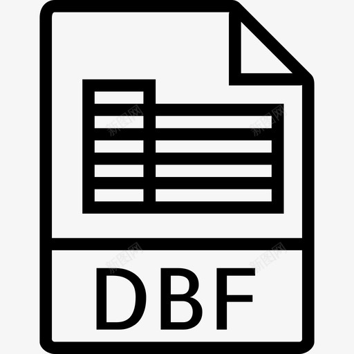Dbf文件类型集合线性图标svg_新图网 https://ixintu.com Dbf 文件类型集合 线性