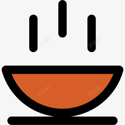 汤彩色厨房用品线性颜色图标svg_新图网 https://ixintu.com 彩色厨房用品 汤 线性颜色