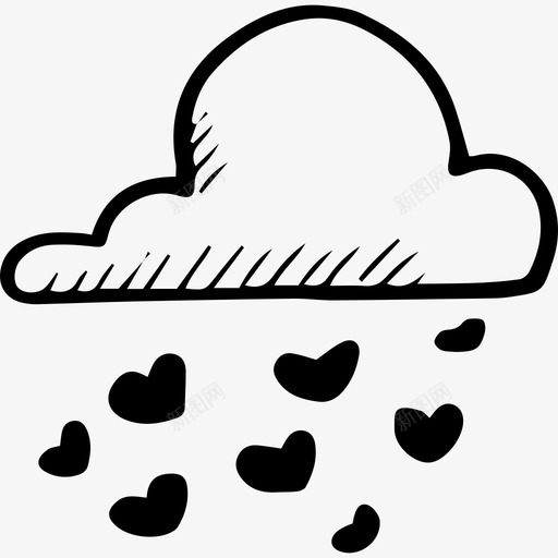 云天气手绘的爱情元素图标svg_新图网 https://ixintu.com 云 天气 手绘的爱情元素