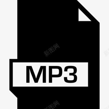 Mp3文件名glyph填充图标图标