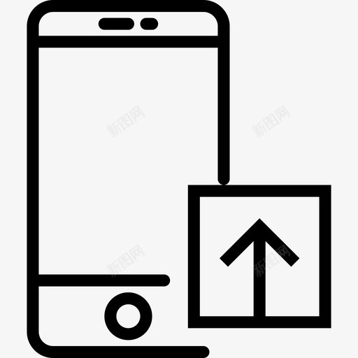 智能手机交互装置线性图标svg_新图网 https://ixintu.com 交互装置 智能手机 线性