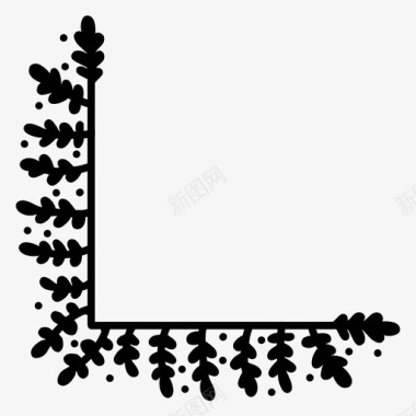 花和叶角花叶图标图标