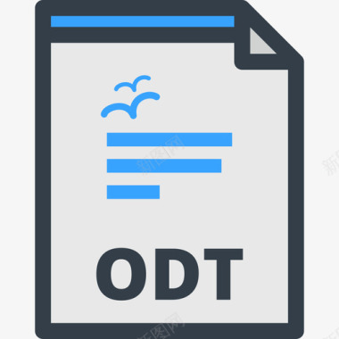 Odt文件类型2线性颜色图标图标
