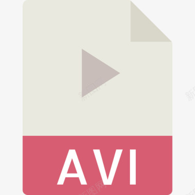 Avi文件类型平面图标图标