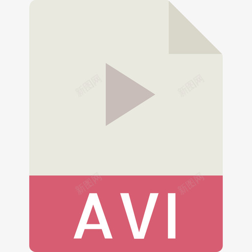 Avi文件类型平面图标svg_新图网 https://ixintu.com Avi 平面 文件类型