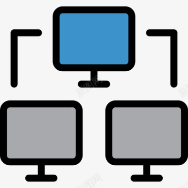 网络商务套件2蓝色图标图标
