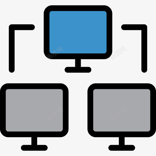 网络商务套件2蓝色图标svg_新图网 https://ixintu.com 商务套件2 网络 蓝色