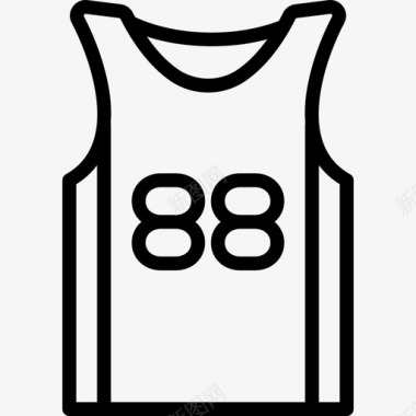 篮球运动衫运动系列直纹图标图标