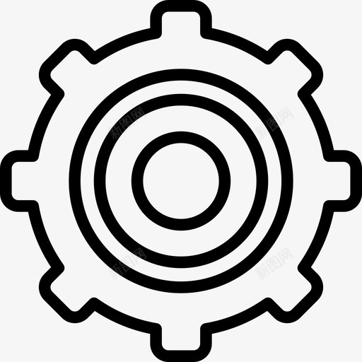 齿轮工业过程2线性图标svg_新图网 https://ixintu.com 工业过程2 线性 齿轮