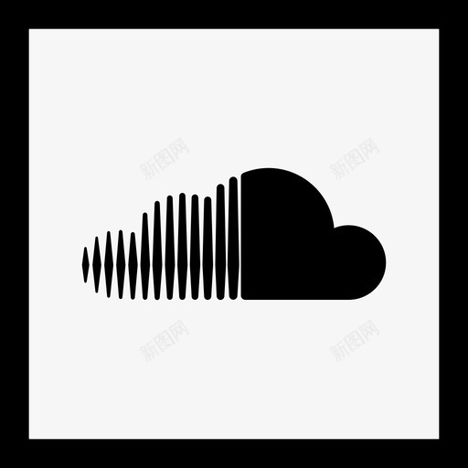 Soundcloud社交媒体徽标集合线性图标svg_新图网 https://ixintu.com Soundcloud 社交媒体徽标集合 线性