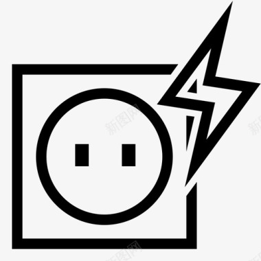 电充电插座图标图标