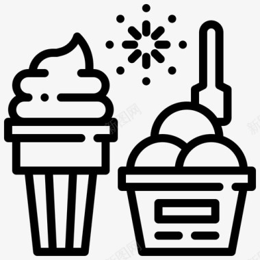 冰淇淋食物甜食图标图标