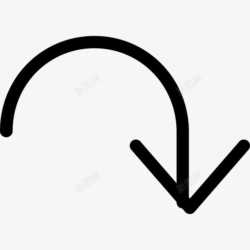曲线箭头箭头集线性图标svg_新图网 https://ixintu.com 曲线箭头 箭头集 线性