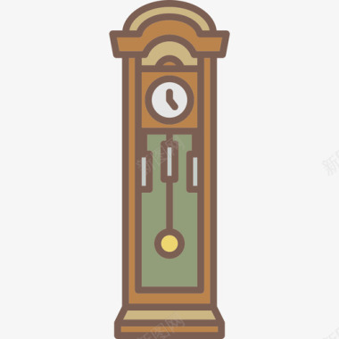 钟表家具和装饰图标图标