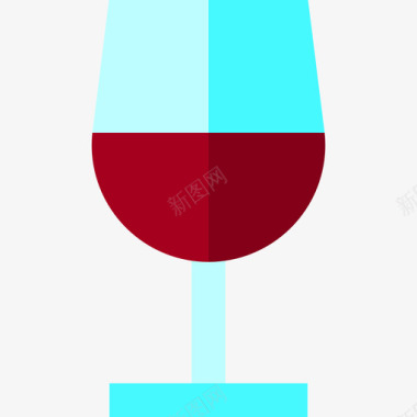 酒杯食品和餐厅套装平板图标图标