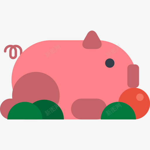猪肉食品和饮料3平的图标svg_新图网 https://ixintu.com 平的 猪肉 食品和饮料3