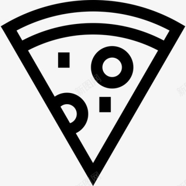 披萨食品和餐厅收藏直系图标图标