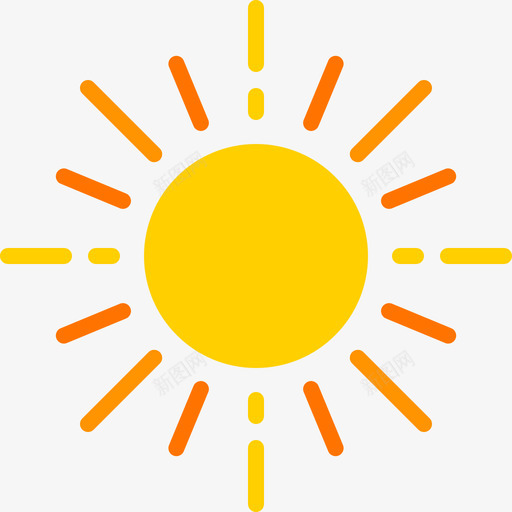 太阳空间元素平面图标svg_新图网 https://ixintu.com 太阳 平面 空间元素