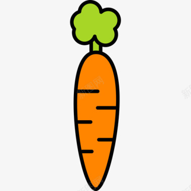 胡萝卜食物水果收藏图标图标