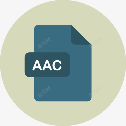 Aac文件类型2圆形平面图标svg_新图网 https://ixintu.com Aac 圆形平面 文件类型2