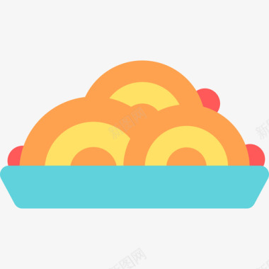 意大利面食品和餐厅元素扁平图标图标