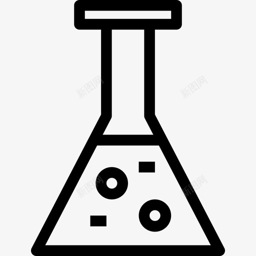 烧瓶学校图标2直线型svg_新图网 https://ixintu.com 学校图标2 烧瓶 直线型