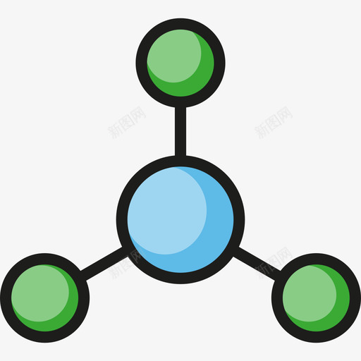分子科学线性颜色图标svg_新图网 https://ixintu.com 分子 科学 线性颜色