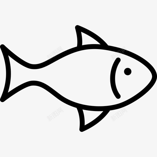 鱼食物和饮料2线性图标svg_新图网 https://ixintu.com 线性 食物和饮料2 鱼