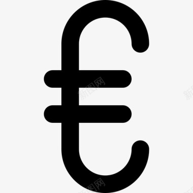 欧元货币要素线性图标图标