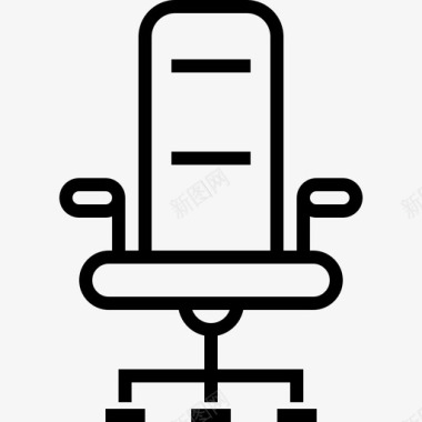 办公椅家具图标直线型图标