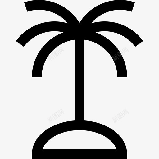 棕榈树生态收集线性图标svg_新图网 https://ixintu.com 棕榈树 生态收集 线性
