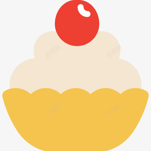 纸杯蛋糕美食套餐扁平图标svg_新图网 https://ixintu.com 扁平 纸杯蛋糕 美食套餐