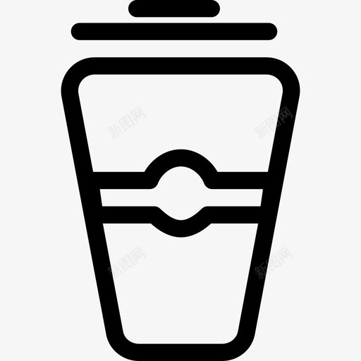 咖啡杯饮料和食物收集线性图标svg_新图网 https://ixintu.com 咖啡杯 线性 饮料和食物收集