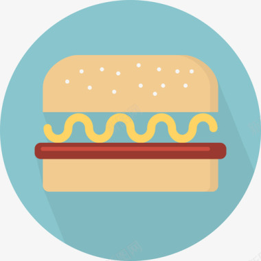 汉堡食品和饮料4平的图标图标
