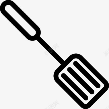 抹刀工具和用具烹饪说明图标图标