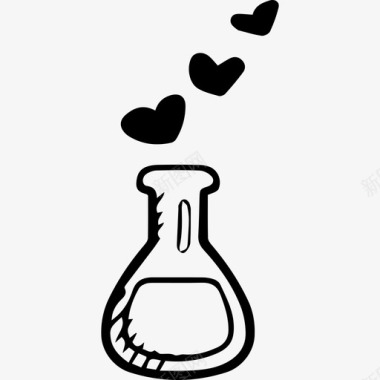 化学教育手绘爱情元素图标图标