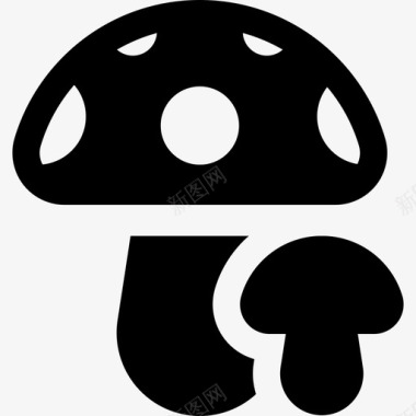 蘑菇食物园艺图标图标