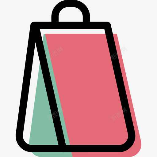 购物袋购物和电子商务套装颜色图标svg_新图网 https://ixintu.com 购物和电子商务套装 购物袋 颜色