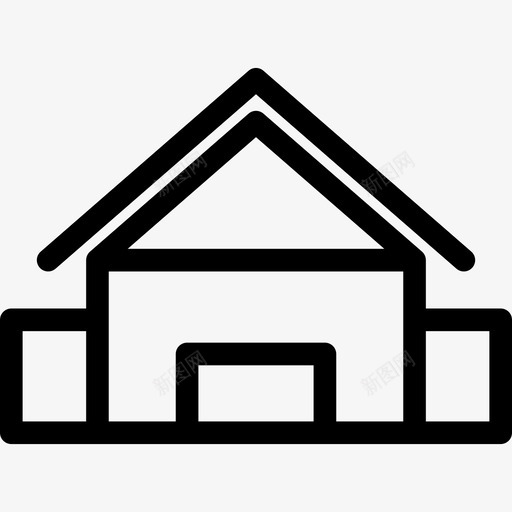房屋真实状态轮廓线性图标svg_新图网 https://ixintu.com 房屋 真实状态轮廓 线性