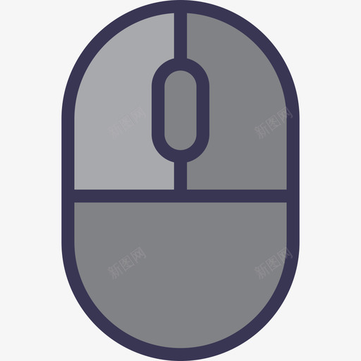 鼠标技术元素集浅色平面边框图标svg_新图网 https://ixintu.com 技术元素集 浅色平面边框 鼠标