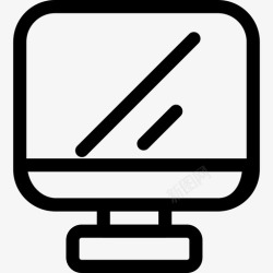 资产显示显示器桌面和小工具资产线性图标高清图片