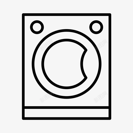烘干机电器电子图标svg_新图网 https://ixintu.com 洗衣房 烘干机 电器 电子