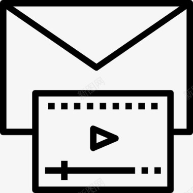电子邮件商务和技术收集直邮图标图标