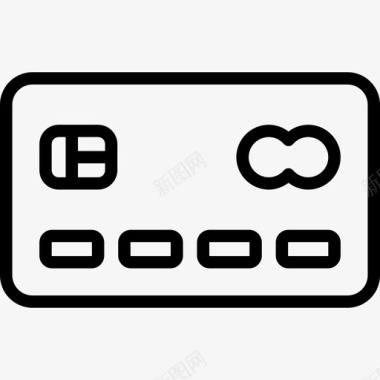 信用卡餐厅要素2直系图标图标