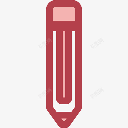 铅笔教育1红色图标svg_新图网 https://ixintu.com 教育1 红色 铅笔