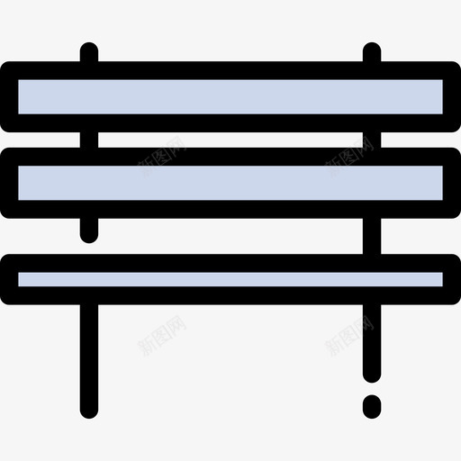 长凳城市包装颜色线条颜色图标svg_新图网 https://ixintu.com 城市包装颜色 线条颜色 长凳